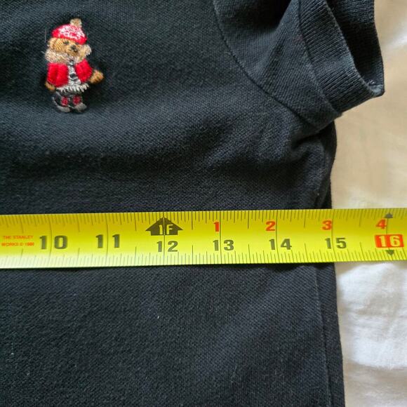 Ralph Lauren Polo Bear Youth Girl's Polo Shirt Dress Short Sleeve Black L(12-14) - Picture 6 of 7